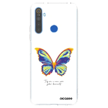 Picasee husă transparentă din silicon pentru Realme 5 - Diamanty White