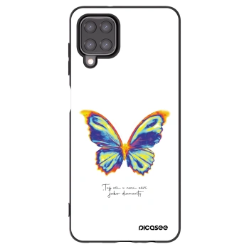 Picasee husă neagră din silicon pentru Samsung Galaxy A12 A125F - Diamanty White