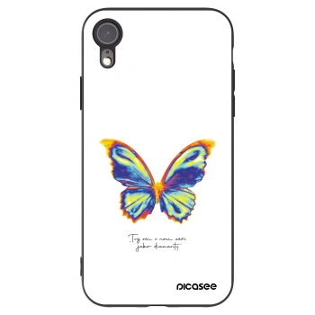 Picasee husă neagră din silicon pentru Apple iPhone XR - Diamanty White