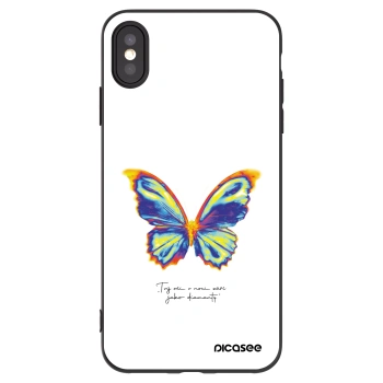 Picasee husă neagră din silicon pentru Apple iPhone XS Max - Diamanty White