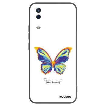 Picasee husă neagră din silicon pentru Vivo Y11s - Diamanty White
