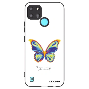 Picasee husă neagră din silicon pentru Realme C21Y - Diamanty White