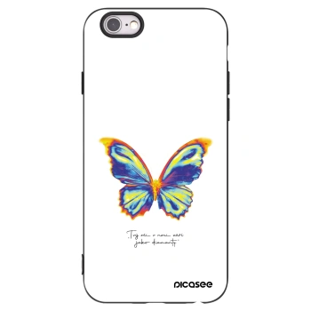 Picasee husă neagră din silicon pentru Apple iPhone 6/6S - Diamanty White