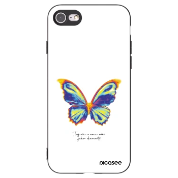 Picasee husă neagră din silicon pentru Apple iPhone 8 - Diamanty White