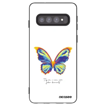 Picasee husă neagră din silicon pentru Samsung Galaxy S10 G973 - Diamanty White