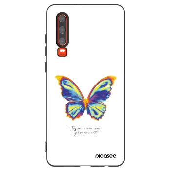 Picasee husă neagră din silicon pentru Huawei P30 - Diamanty White