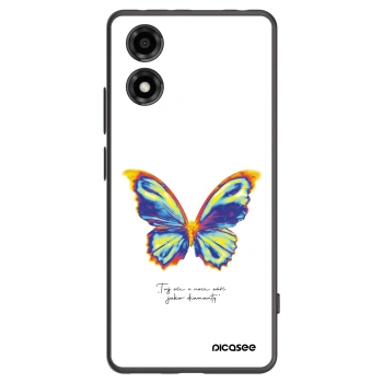Picasee husă neagră din silicon pentru Motorola Moto E14 - Diamanty White