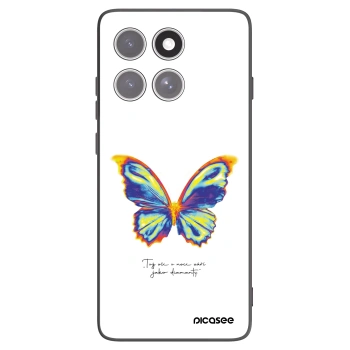 Picasee husă neagră din silicon pentru Motorola Edge 60 Fusion - Diamanty White