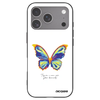 Picasee husă neagră din silicon pentru Apple iPhone 18 Pro - Diamanty White