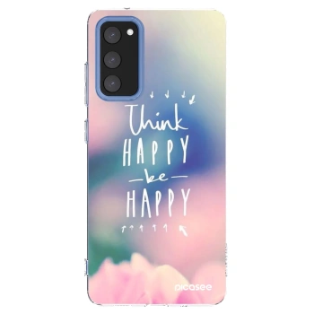 Picasee husă transparentă din silicon pentru Samsung Galaxy S20 FE - Think happy be happy