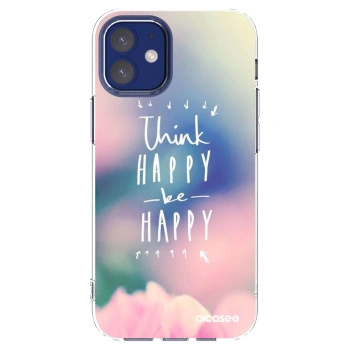 Picasee husă transparentă din silicon pentru Apple iPhone 12 mini - Think happy be happy