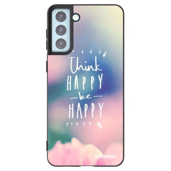 Picasee husă neagră din silicon pentru Samsung Galaxy S21+ 5G G996F - Think happy be happy