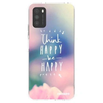 Picasee husă transparentă din silicon pentru Xiaomi Poco M3 - Think happy be happy