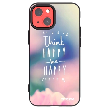 Picasee husă neagră din silicon pentru Apple iPhone 13 mini - Think happy be happy