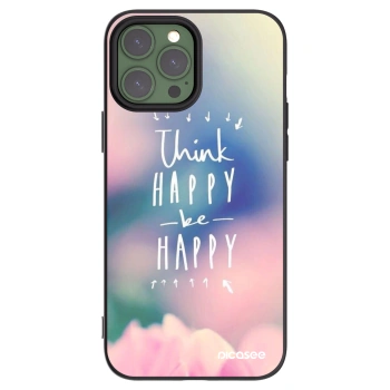 Picasee husă neagră din silicon pentru Apple iPhone 13 Pro Max - Think happy be happy