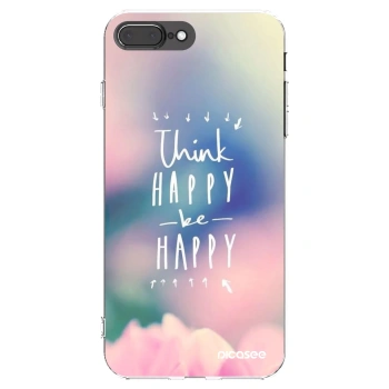 Picasee husă transparentă din silicon pentru Apple iPhone 7 Plus - Think happy be happy