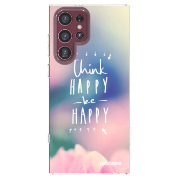 Picasee husă transparentă din silicon pentru Samsung Galaxy S22 Ultra 5G - Think happy be happy