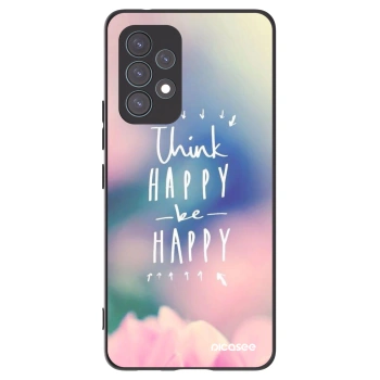 Picasee husă neagră din silicon pentru Samsung Galaxy A53 5G A536 - Think happy be happy