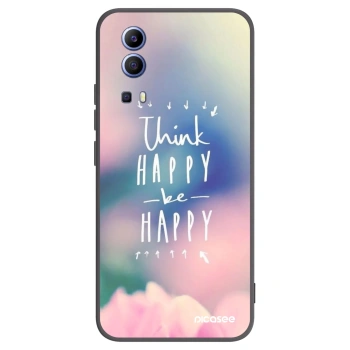 Picasee husă neagră din silicon pentru Vivo Y52 5G - Think happy be happy