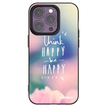 Picasee husă neagră din silicon pentru Apple iPhone 14 Pro - Think happy be happy