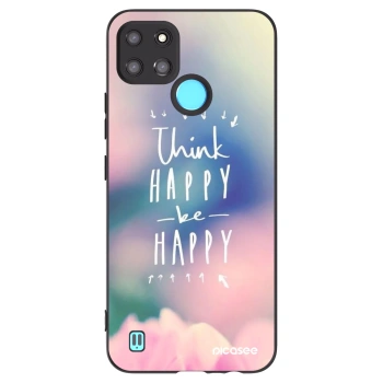 Picasee husă neagră din silicon pentru Realme C21Y - Think happy be happy