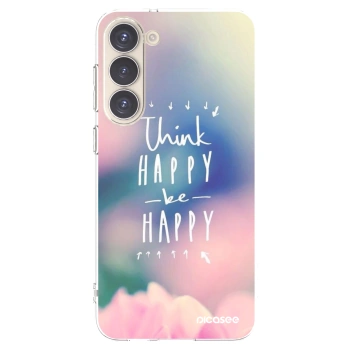 Picasee husă transparentă din silicon pentru Samsung Galaxy S23+ 5G - Think happy be happy