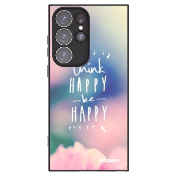 Picasee husă neagră din silicon pentru Samsung Galaxy S23 Ultra 5G - Think happy be happy