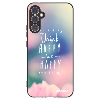 Picasee husă neagră din silicon pentru Samsung Galaxy A34 5G A346B - Think happy be happy