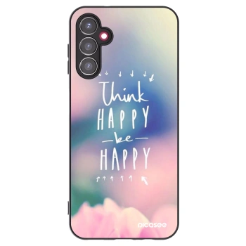 Picasee husă neagră din silicon pentru Samsung Galaxy A14 4G A145R - Think happy be happy