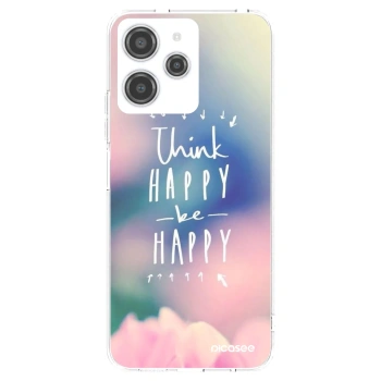 Picasee husă transparentă din silicon pentru Xiaomi Redmi 12 4G - Think happy be happy