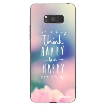 Picasee husă transparentă din silicon pentru Samsung Galaxy S8 G950F - Think happy be happy
