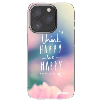 Picasee husă transparentă din silicon pentru Apple iPhone 15 Pro - Think happy be happy