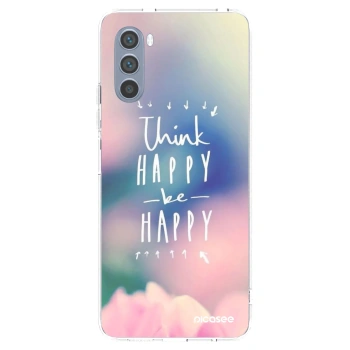 Picasee husă transparentă din silicon pentru Motorola Moto G62 - Think happy be happy