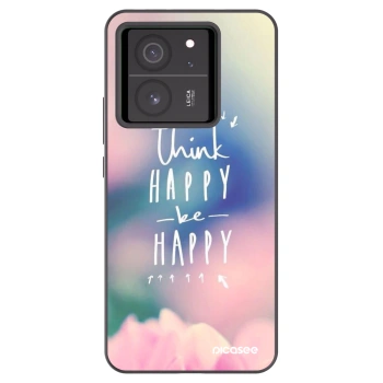 Picasee husă neagră din silicon pentru Xiaomi 13T Pro - Think happy be happy