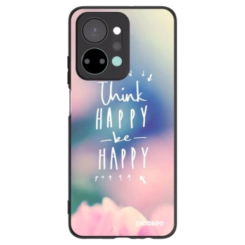 Picasee husă neagră din silicon pentru Honor X7a - Think happy be happy