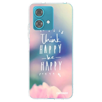 Picasee husă transparentă din silicon pentru Motorola Edge 40 Neo - Think happy be happy