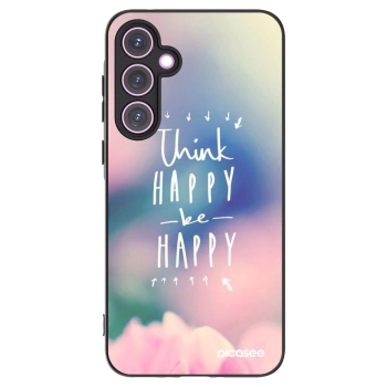 Picasee husă neagră din silicon pentru Samsung Galaxy A35 5G A356B - Think happy be happy