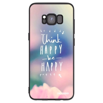 Picasee husă neagră din silicon pentru Samsung Galaxy S8 G950F - Think happy be happy