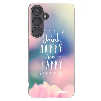Picasee husă transparentă din silicon pentru Samsung Galaxy S24 FE S721B - Think happy be happy