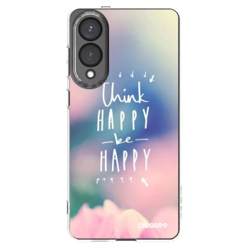 Picasee husă transparentă din silicon pentru Samsung Galaxy S25 Edge 5G - Think happy be happy