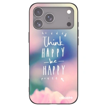 Picasee husă neagră din silicon pentru Apple iPhone 17 Pro Max - Think happy be happy