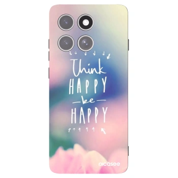 Picasee husă neagră din silicon pentru Motorola Edge 60 Pro - Think happy be happy