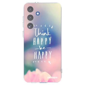 Picasee husă transparentă din silicon pentru Samsung Galaxy S25 FE 5G - Think happy be happy