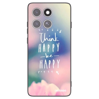 Picasee husă neagră din silicon pentru Motorola Edge 60 Fusion - Think happy be happy
