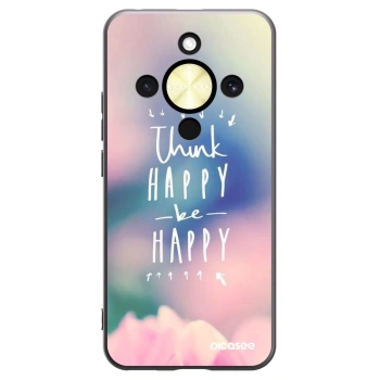 Picasee husă neagră din silicon pentru Honor Magic8 Lite 5G - Think happy be happy