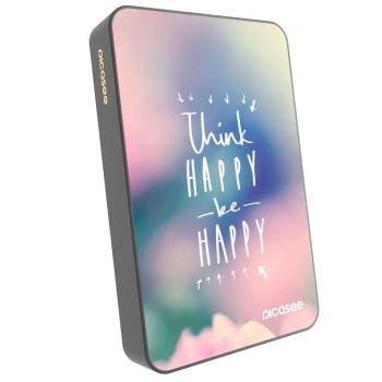 Picasee Powerbank cu MagSafe 10 000 mAh Gri - Think happy be happy