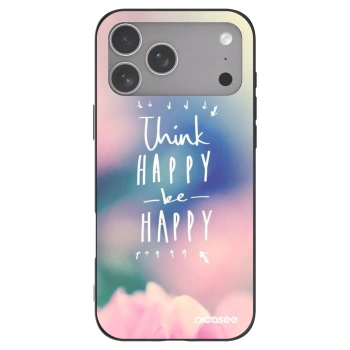 Picasee husă neagră din silicon pentru Apple iPhone 18 Pro Max - Think happy be happy