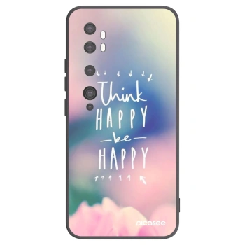 Picasee husă neagră din silicon pentru Xiaomi Mi Note 10 (Pro) - Think happy be happy
