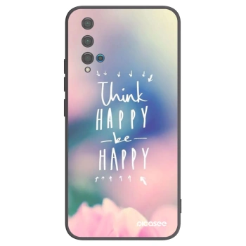 Picasee husă neagră din silicon pentru Huawei Nova 5T - Think happy be happy