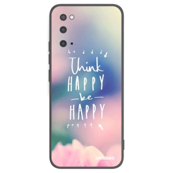 Picasee husă neagră din silicon pentru Samsung Galaxy S20 G980F - Think happy be happy